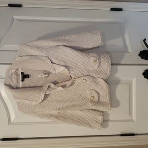 NWT White House Black Market cream tweed jacket size M